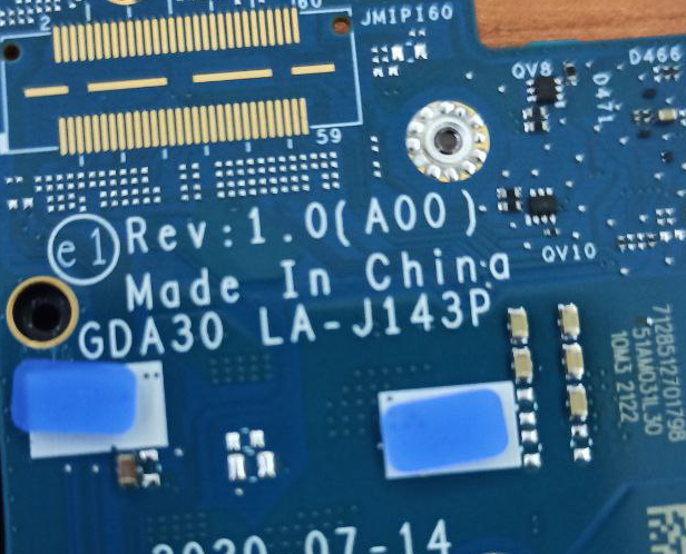 DELL XPS 13 9310 LA-J143P BIOS